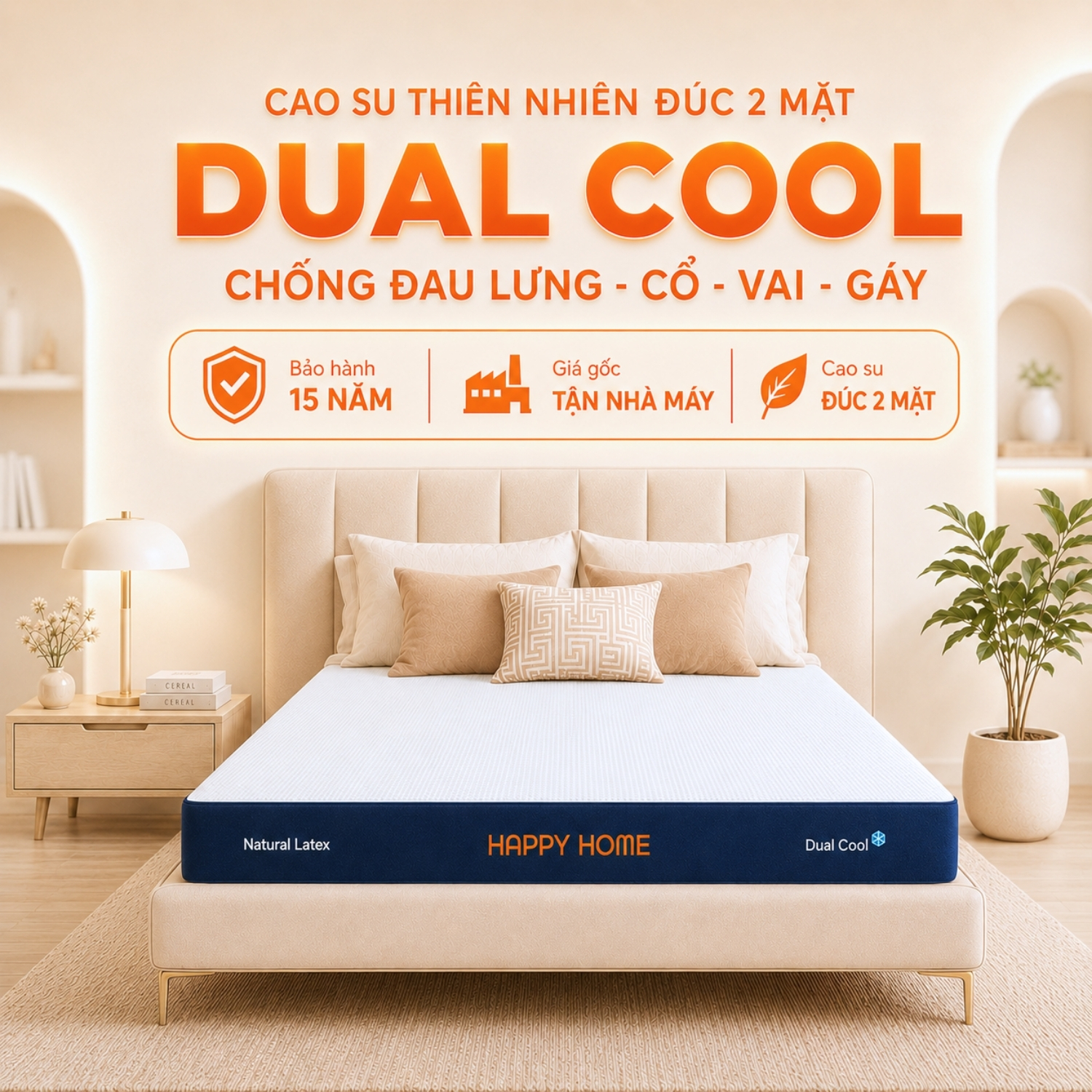 DUAL COOL | Nệm Cao Su Thiên Nhiên